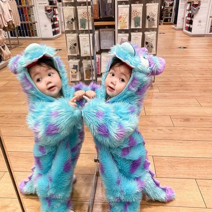 Hooded Baby Animal Jumpsuit – Cute Zip-Up Outfit 🐻👶