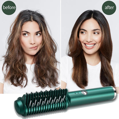 2-in-1 Hair Styling Comb – Curl & Straighten Tool ✨