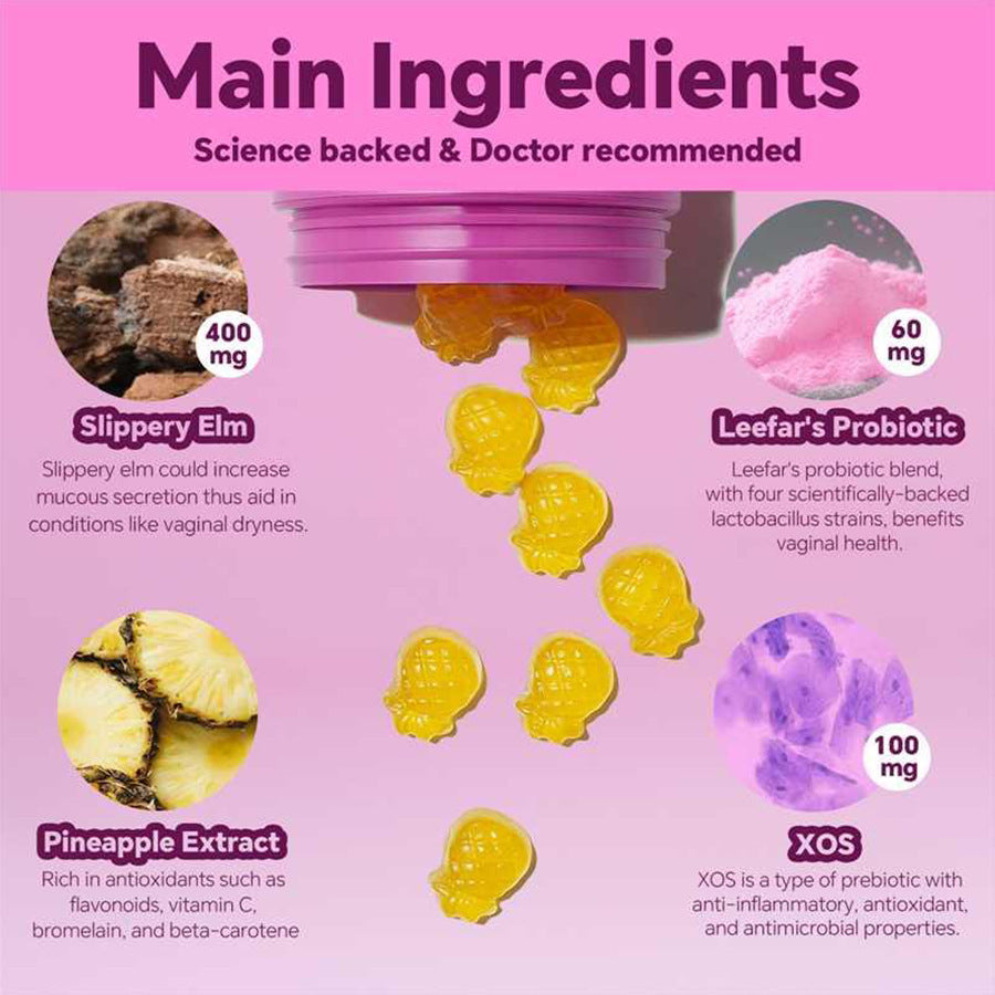 Women’s Probiotic Gummies – Pineapple Digestive Support 🍍✨