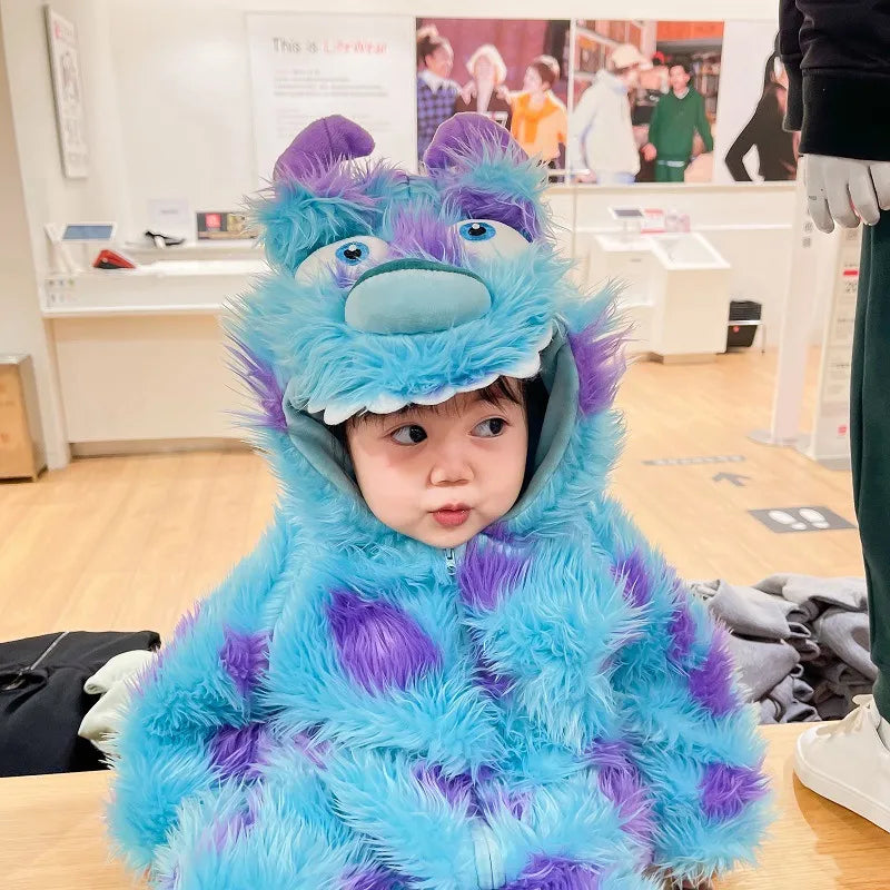 Hooded Baby Animal Jumpsuit – Cute Zip-Up Outfit 🐻👶