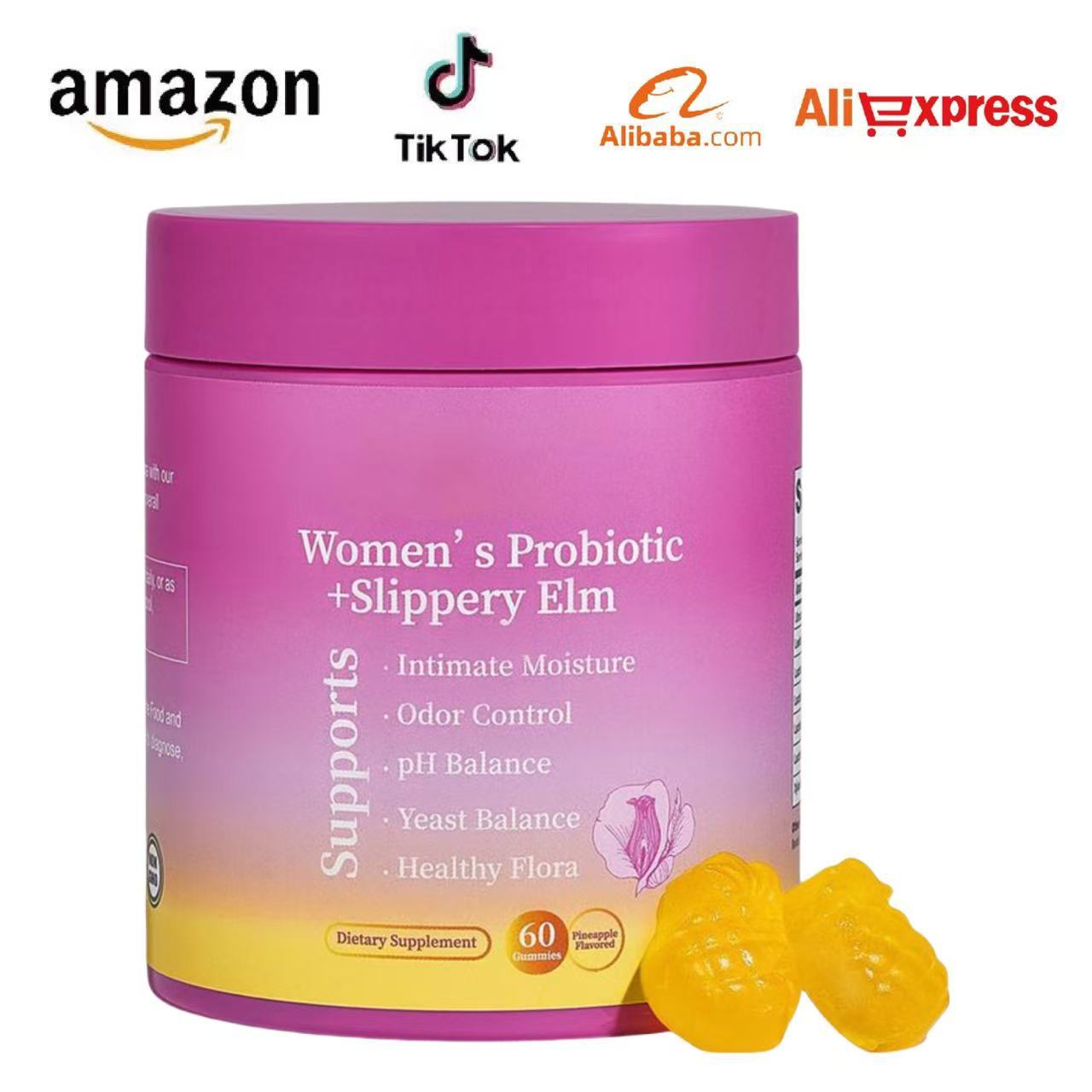 Women’s Probiotic Gummies – Pineapple Digestive Support 🍍✨