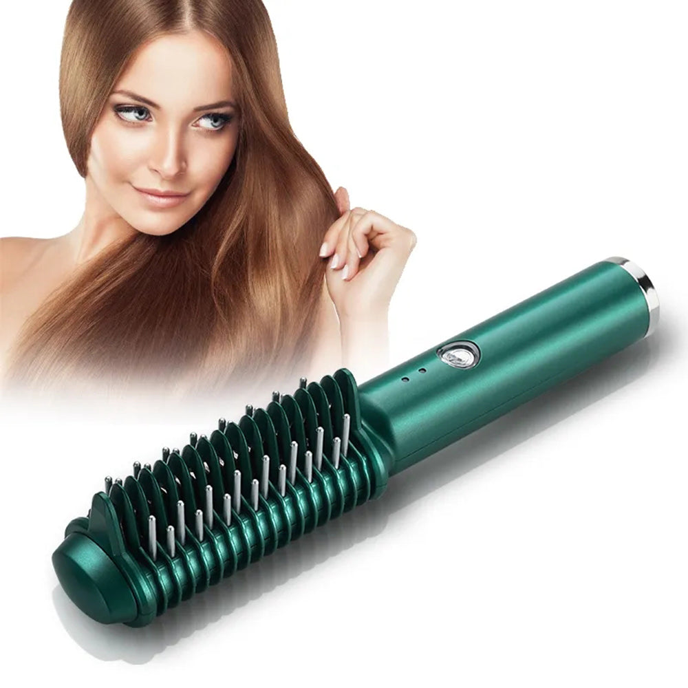 2-in-1 Hair Styling Comb – Curl & Straighten Tool ✨